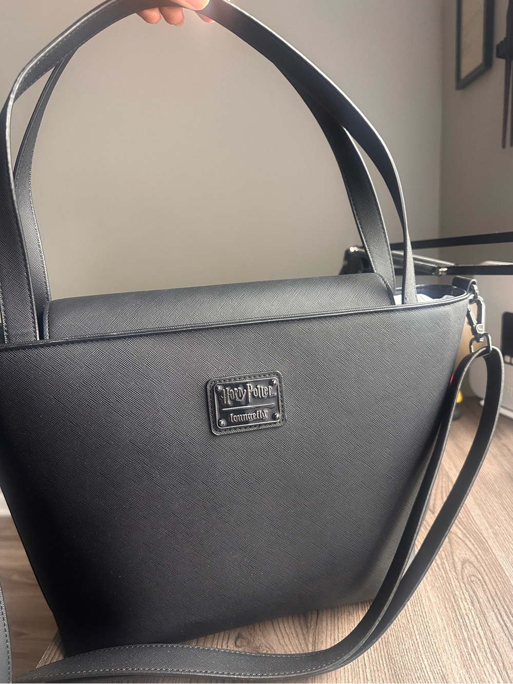 Loungefly Black Harry Potter Tote with Removable Strap
